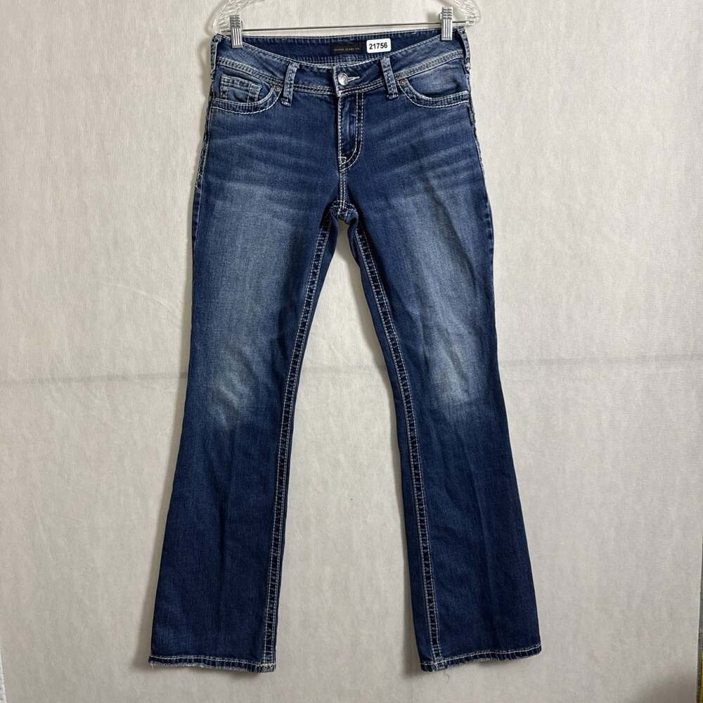 Silver Jeans Women's Size 30/34 Dark Wash Blue Suki Bootcut Jeans